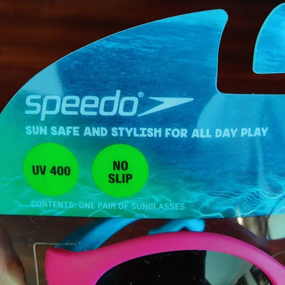 Speedo Kids Pink Sunglasses UV 400 No Slip Floating Frames Polarized Lens Age 3+